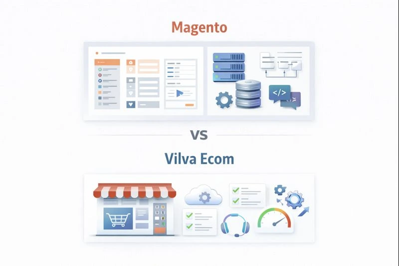 Magento vs Vilva Ecom 2026 – Ecommerce Platform Comparison