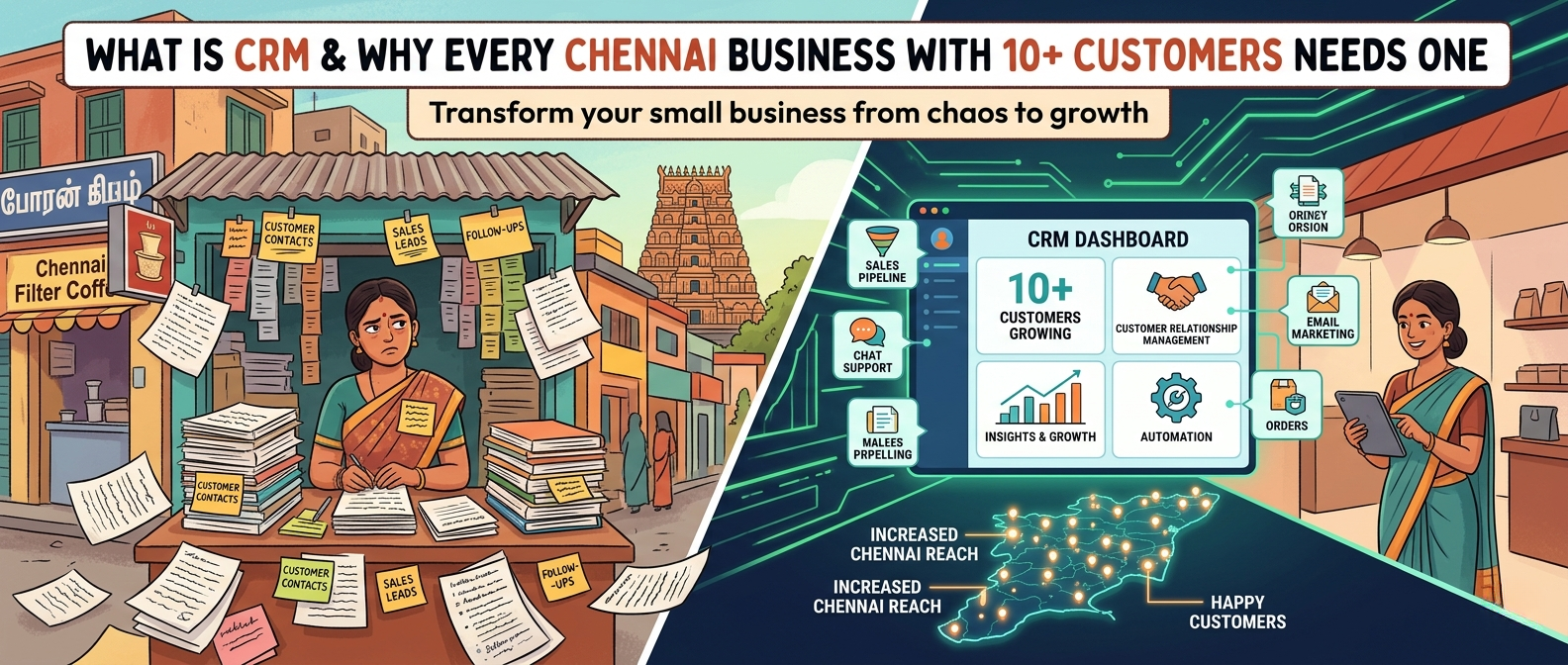 What Is CRM and Why Every Chennai Business With 10+ Customers Needs One