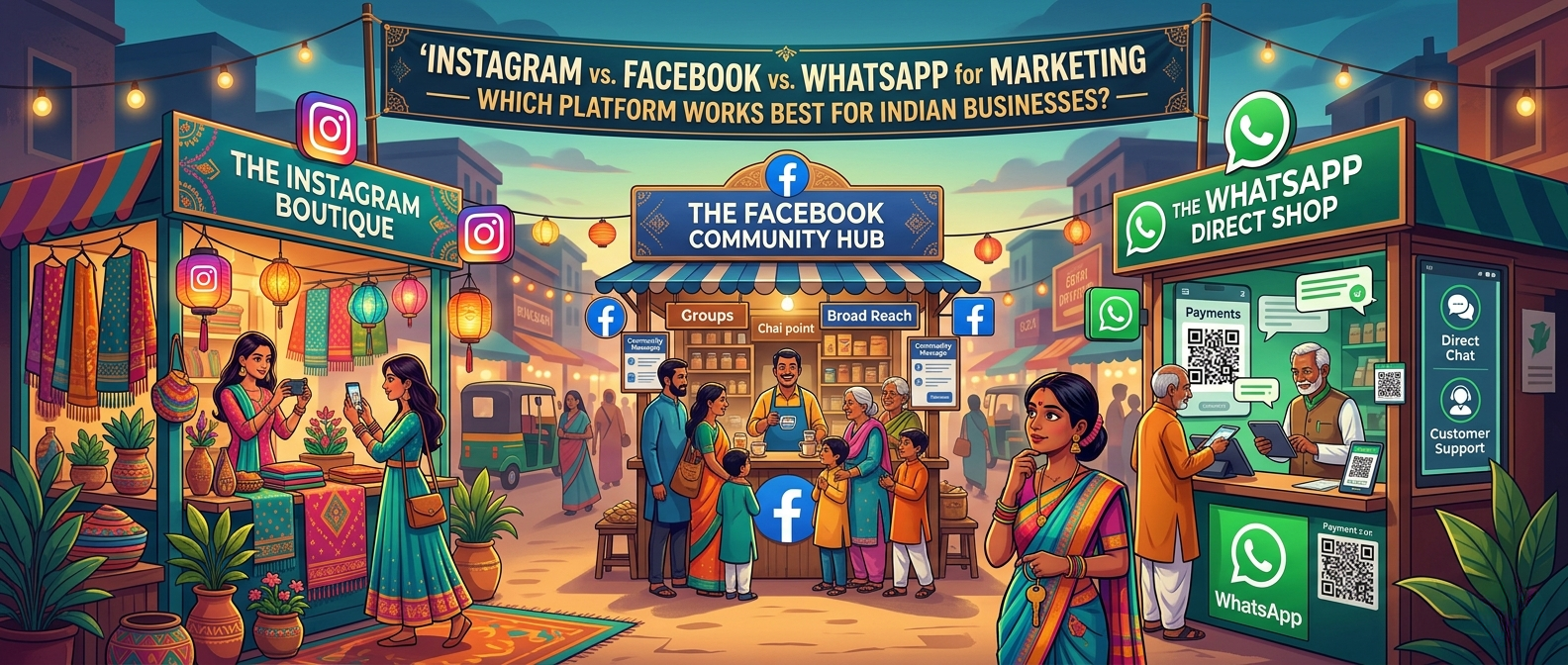 Instagram vs. Facebook vs. WhatsApp for Marketing — Which Platform Works Best for Indian Businesses?