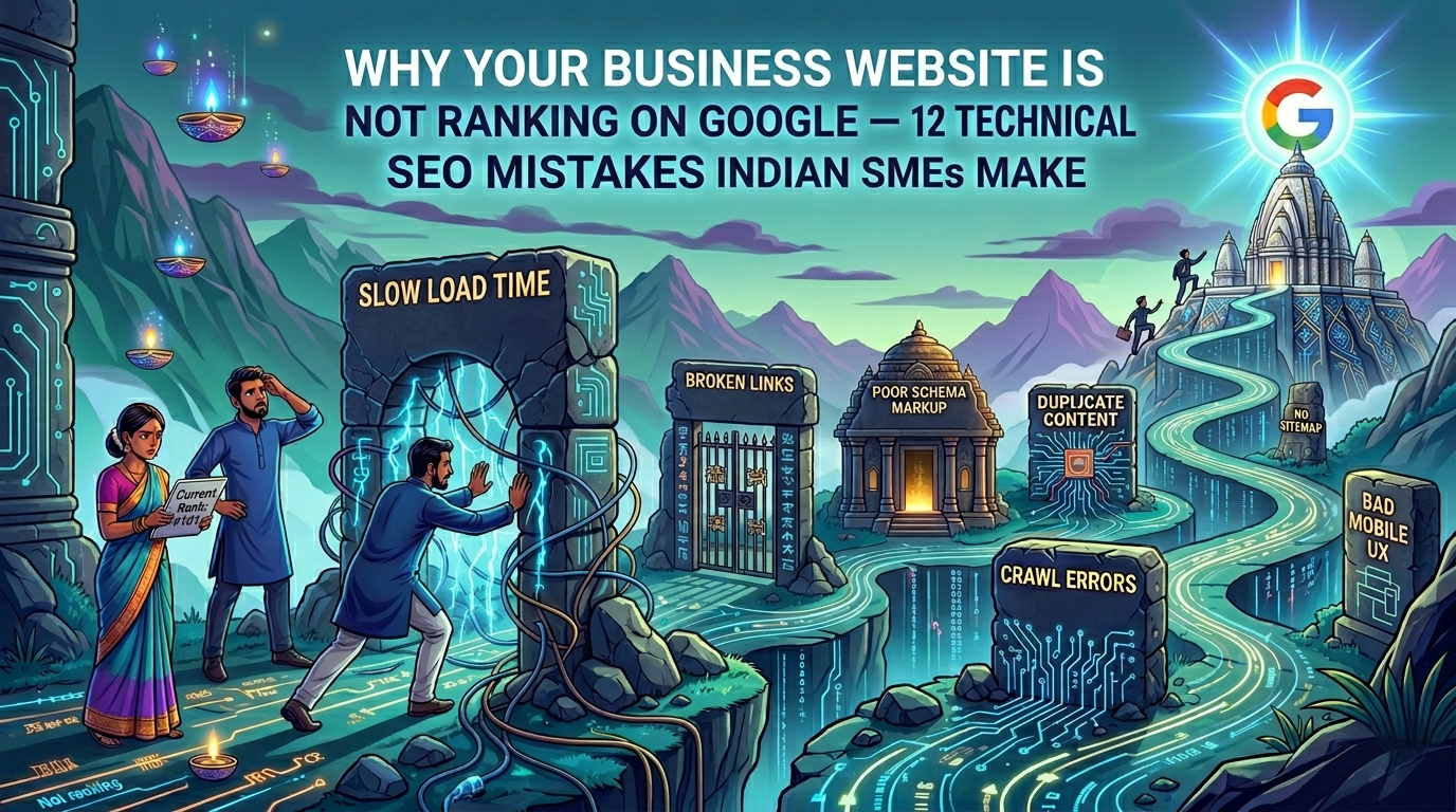 Why Your Business Website Is Not Ranking on Google — 12 Technical SEO Mistakes Indian SMEs Make