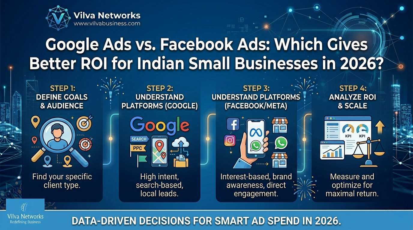 Google Ads vs. Facebook Ads for Indian Small Businesses ā Which Gives Better ROI in 2026?