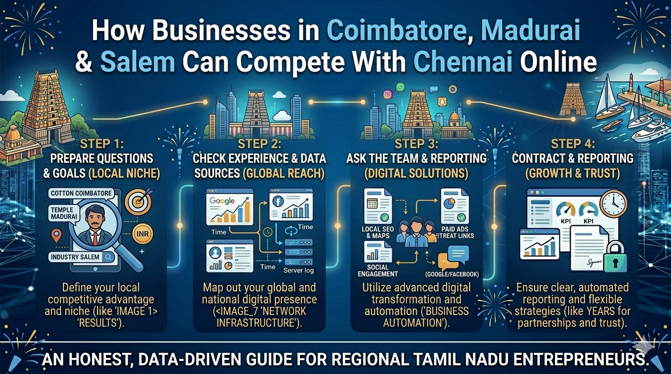 How Small Businesses in Coimbatore, Madurai, and Salem Can Compete With Chennai Businesses Online