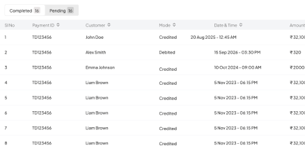 Fintech loan disbursal and collection dashboard
